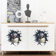 MEFOSS durable vinyl penguin decal resists tearing for long-lasting decor