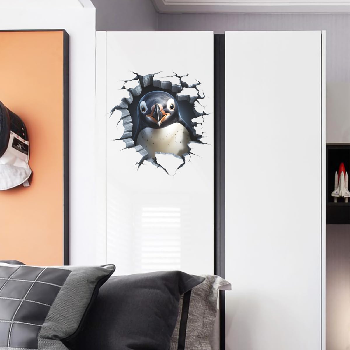 MEFOSS removable no-residue wall sticker lifts easily for quick updates