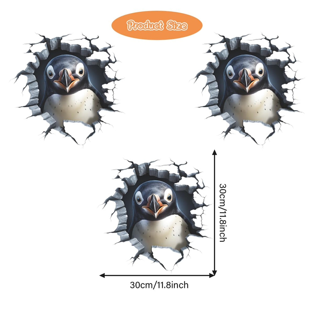MEFOSS watercolor penguin wall decal adds soft color to nurseries
