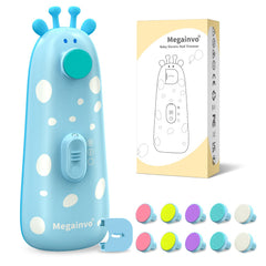 Megainvo baby nail trimmer blue front view promotes safe, gentle trimming for newborn nails.