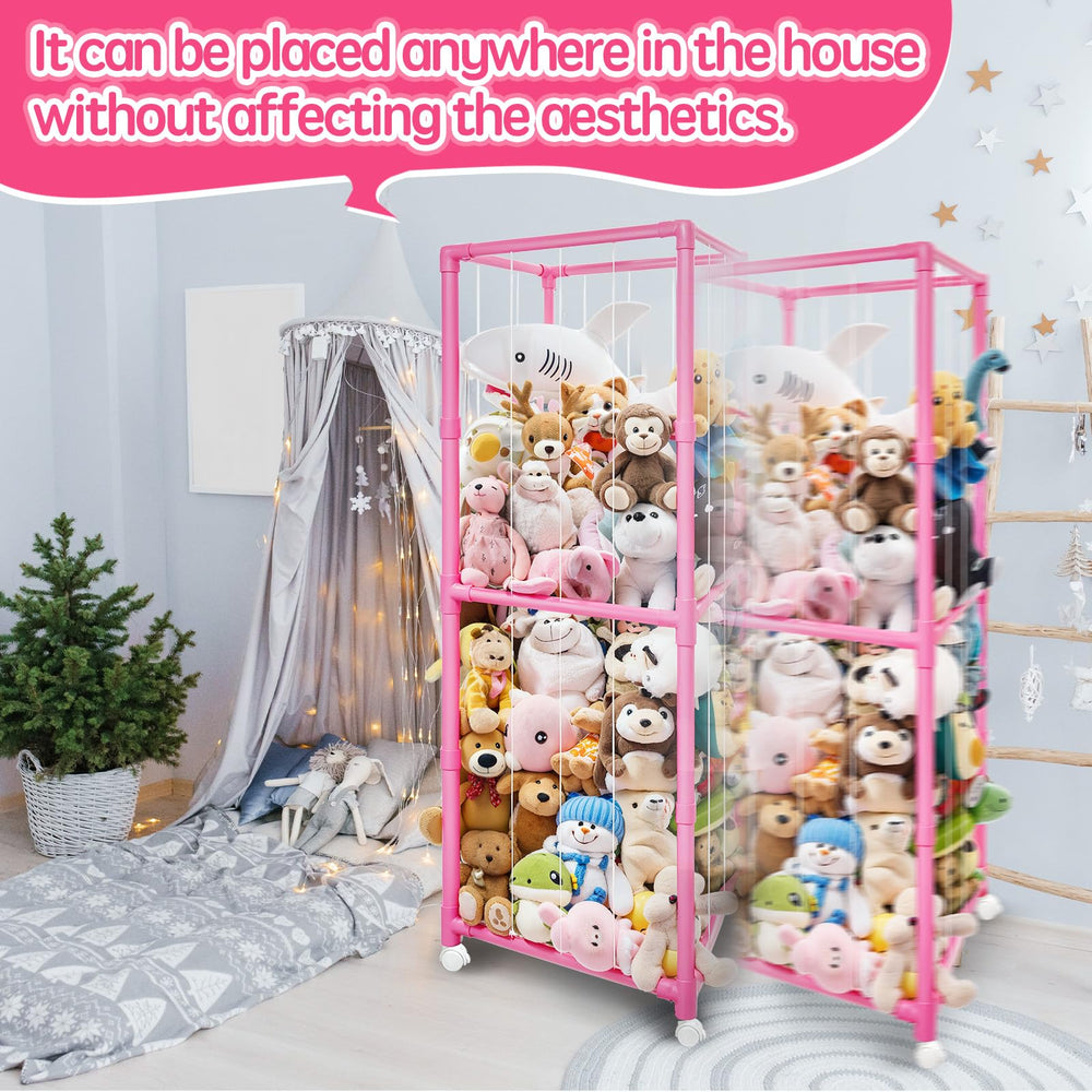 Megapuxin durable PVC frame resists warping for long-term frequent toy organization