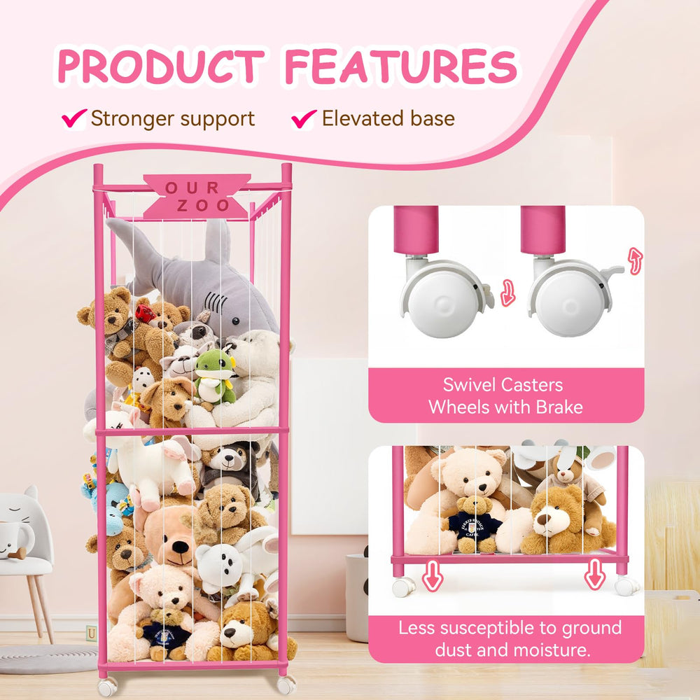 Megapuxin elastic band feature keeps plushies accessible while expanding storage