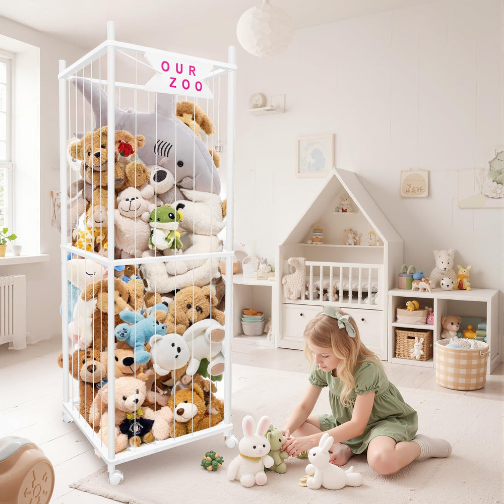 Megapuxin stuffed animal storage zoo playroom use for tidy corners and easy access