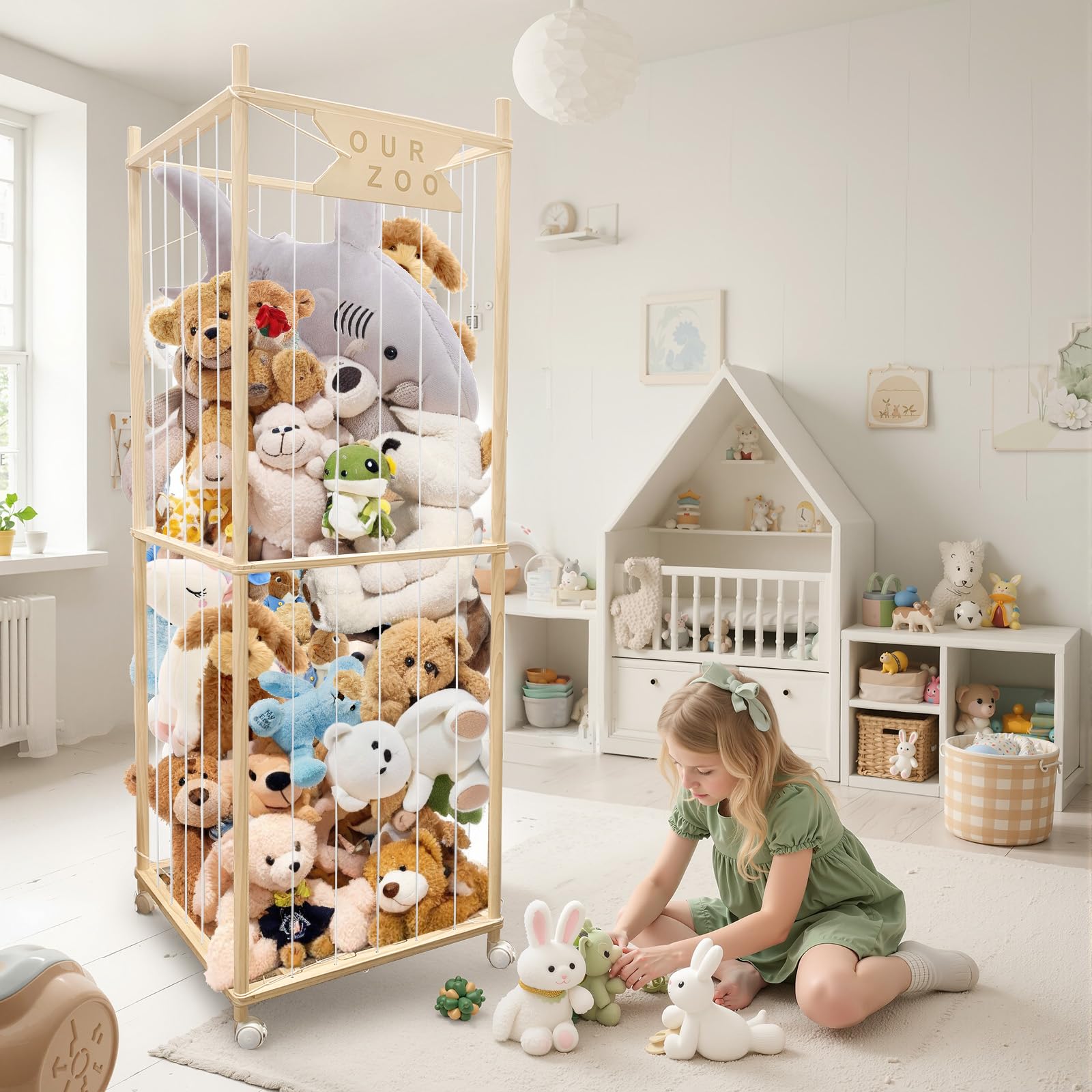 Megapuxin rounded corners safety feature in toy storage unit