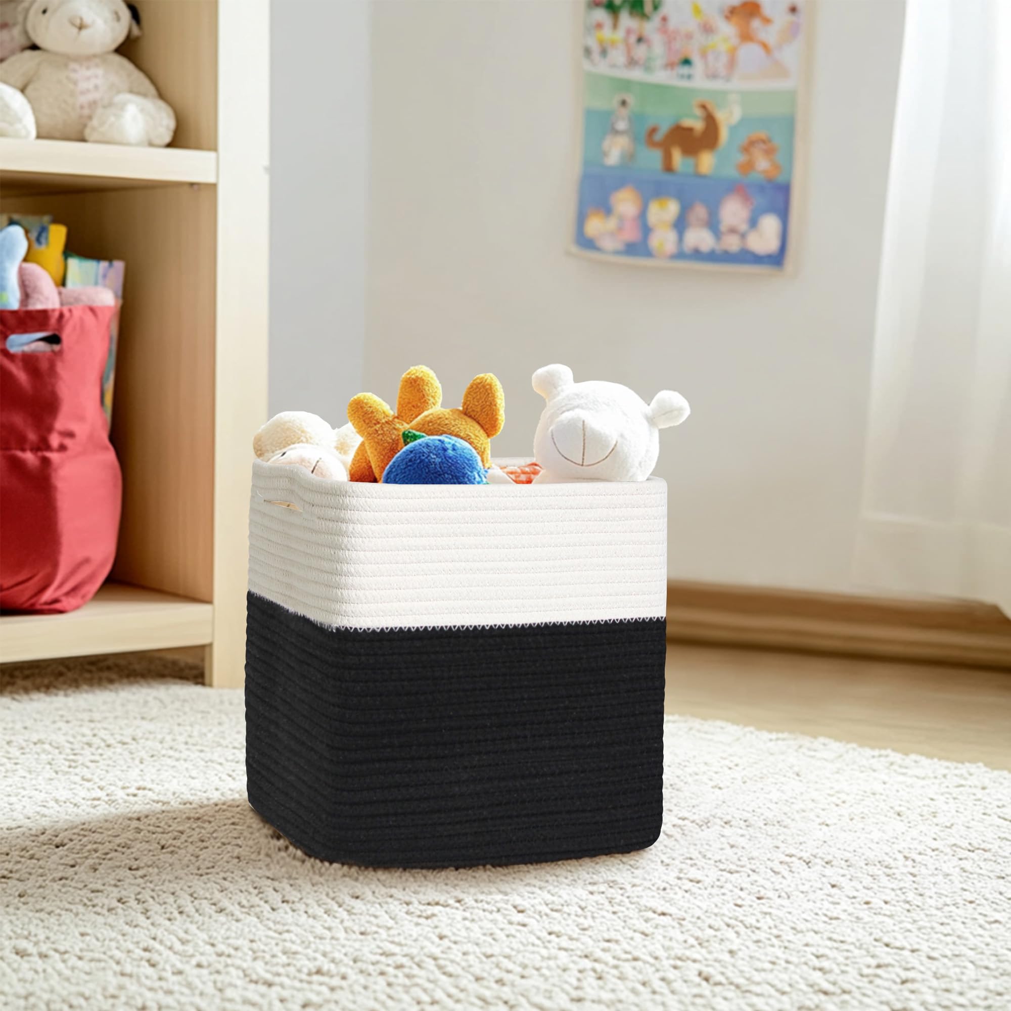 MEGASKET bathroom towel storage bin keeps essentials accessible.