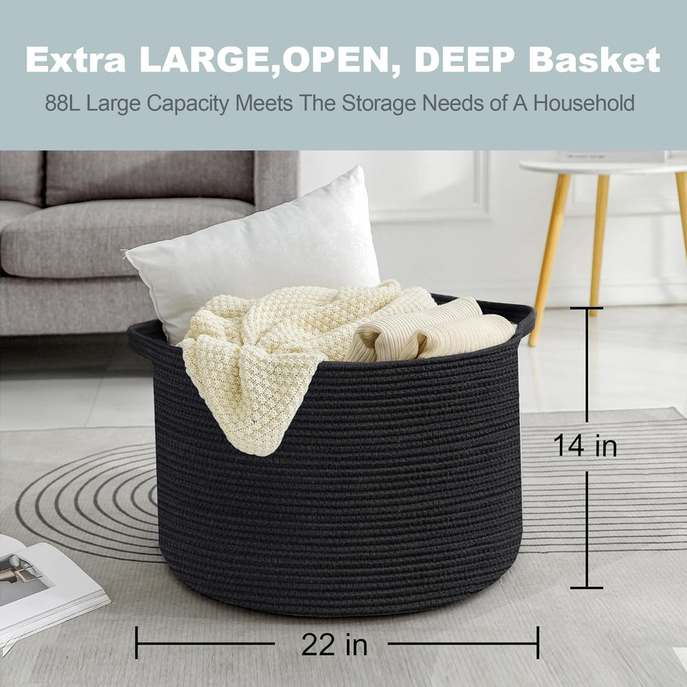 MEGASKET blanket basket stores kids' toys in a nursery or playroom setting.