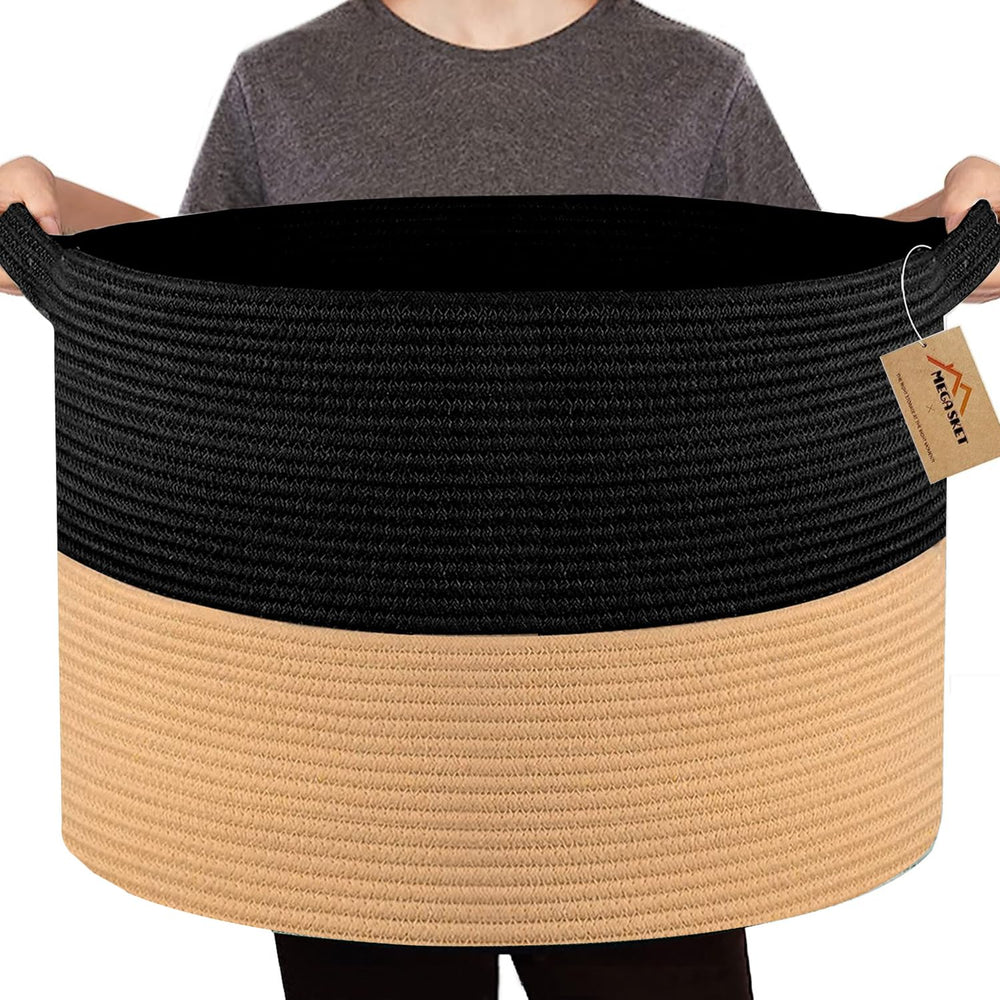 MEGASKET extra large storage basket 22x14 stores blankets and pillows neatly