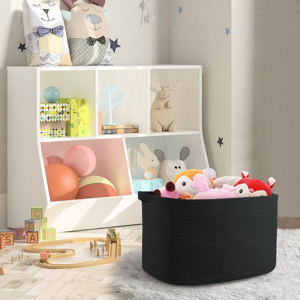 MEGASKET large-capacity bin helps tidy kids' toys and laundry sessions.