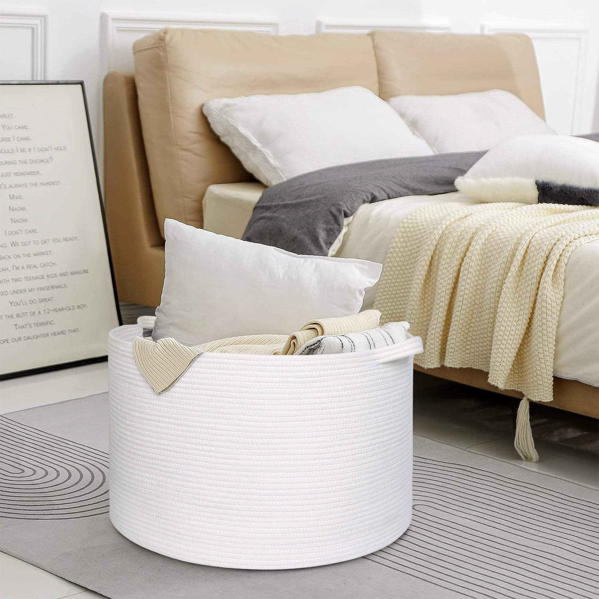 MEGASKET laundry basket with handles ready for quick load-and-go laundry