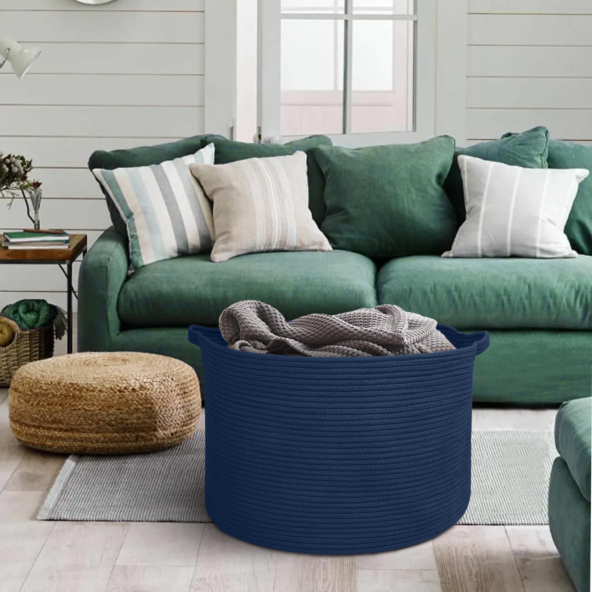 MEGASKET neutral colors decorative basket complements any room decor