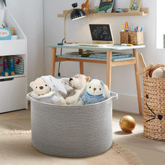 MEGASKET neutral woven basket suits boho or modern decor
