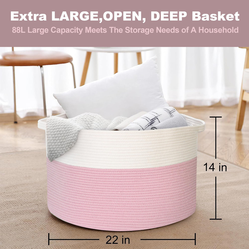 MEGASKET pink toy bin keeps kids' toys neatly organized