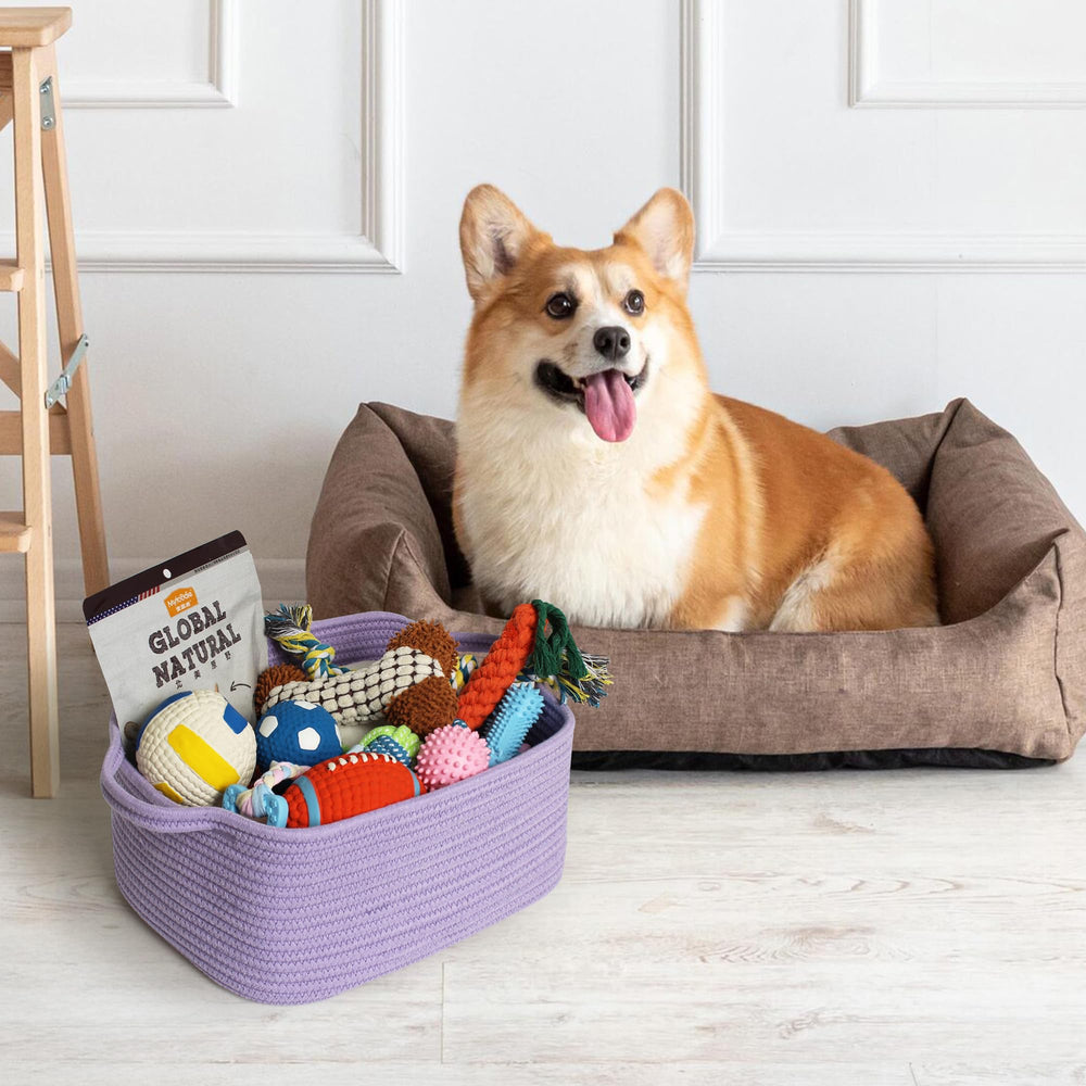 MEGASKET purple woven basket empty gift-ready for any celebration.