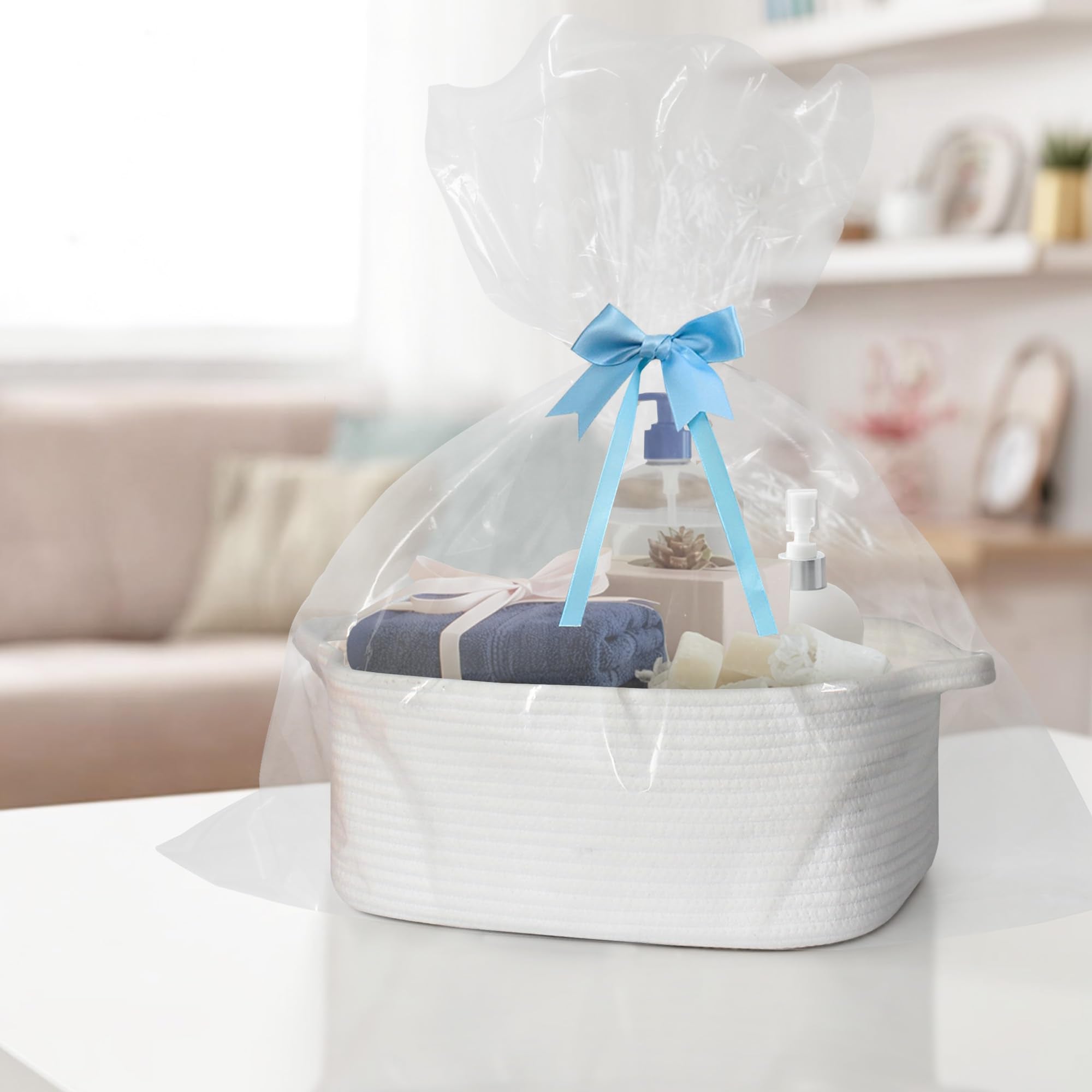 MEGASKET rope basket with handles for easy transport and versatile storage around home.