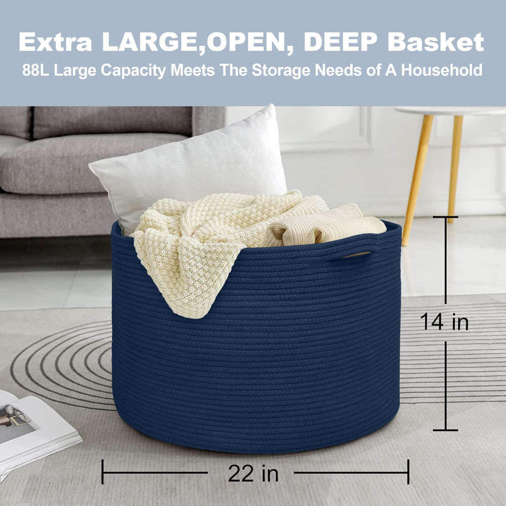 MEGASKET sturdy handled storage basket easy transport and laundry