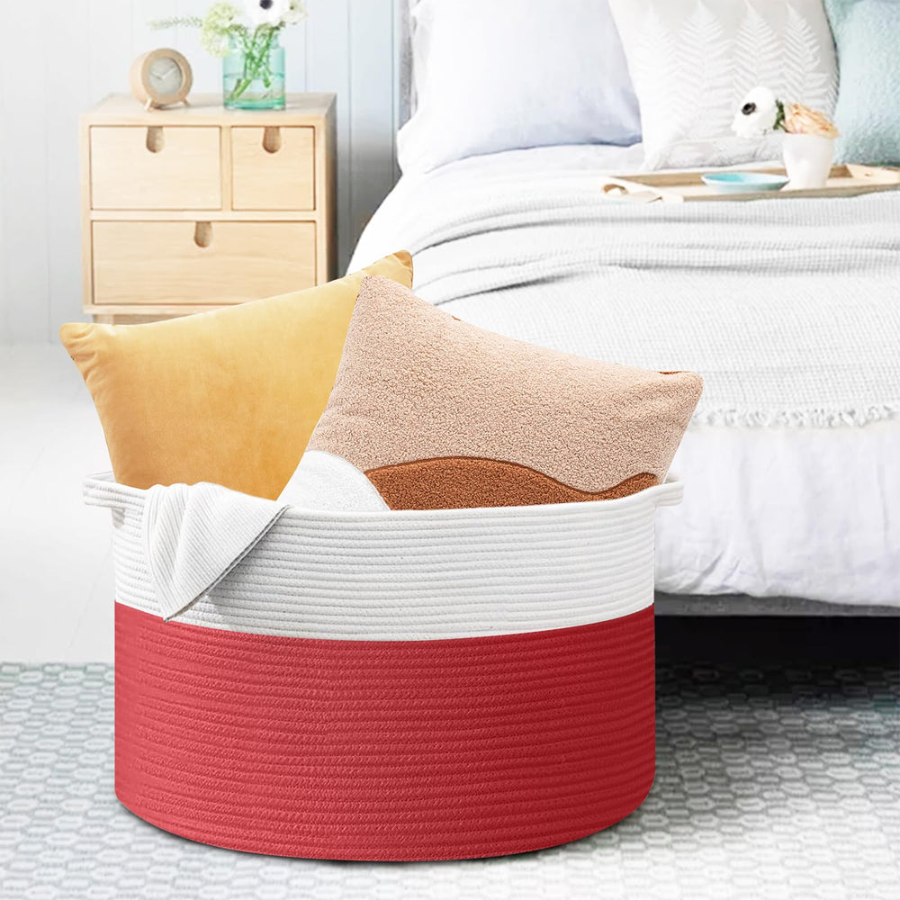 MEGASKET versatile storage for toys and towels in a family room