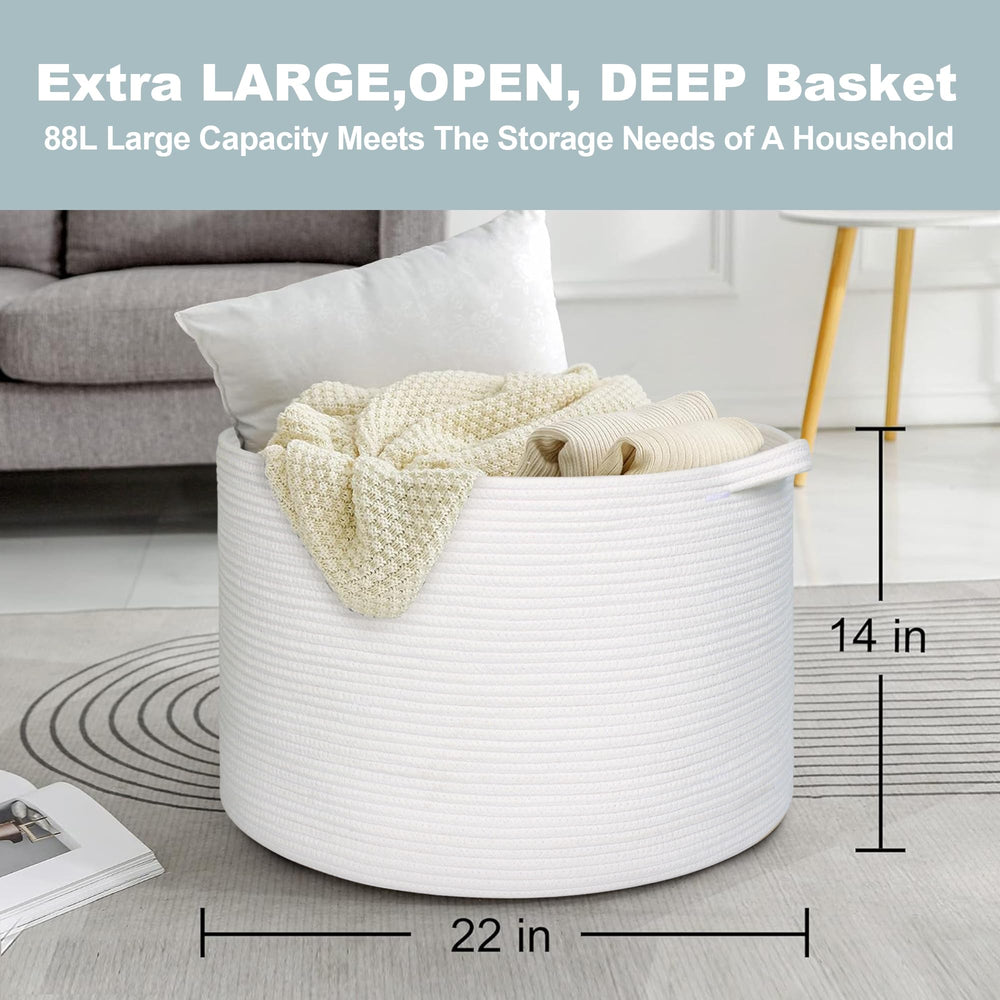 MEGASKET XL blanket storage in 22x22-14 capacity for throws