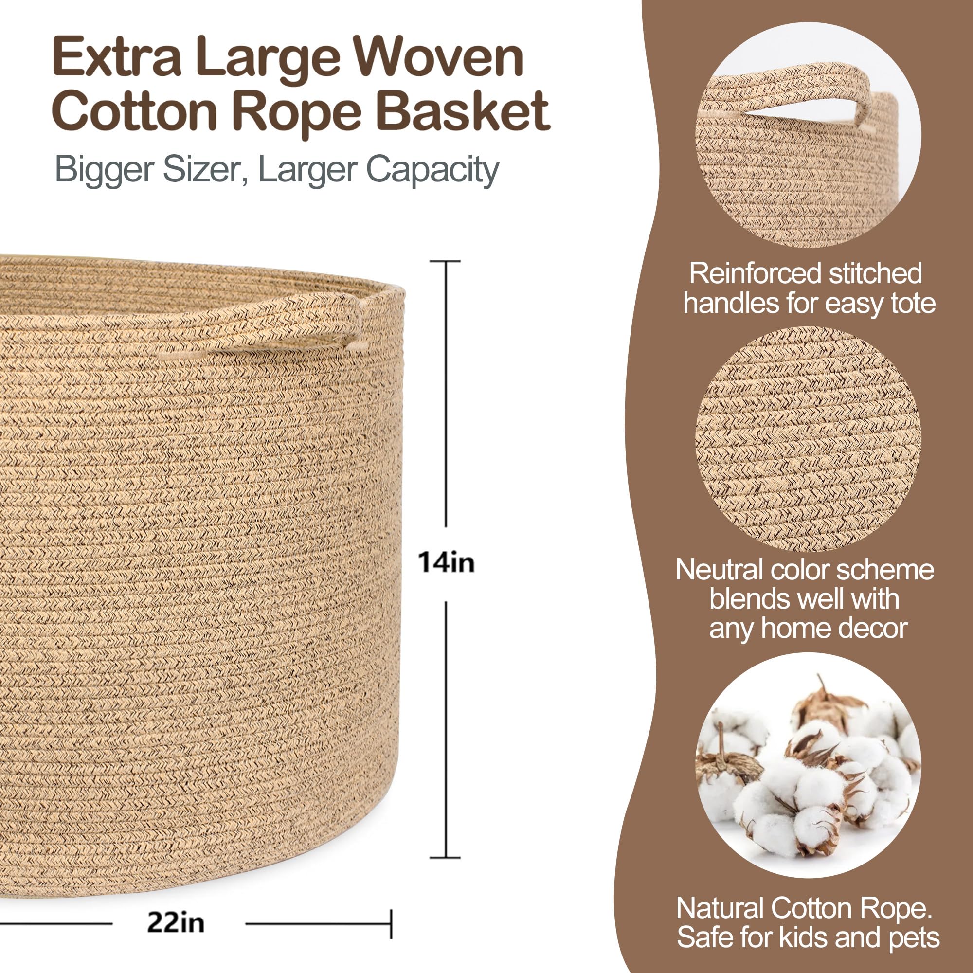 MEGASKET large wicker basket handles visible, perfect for toy organization.