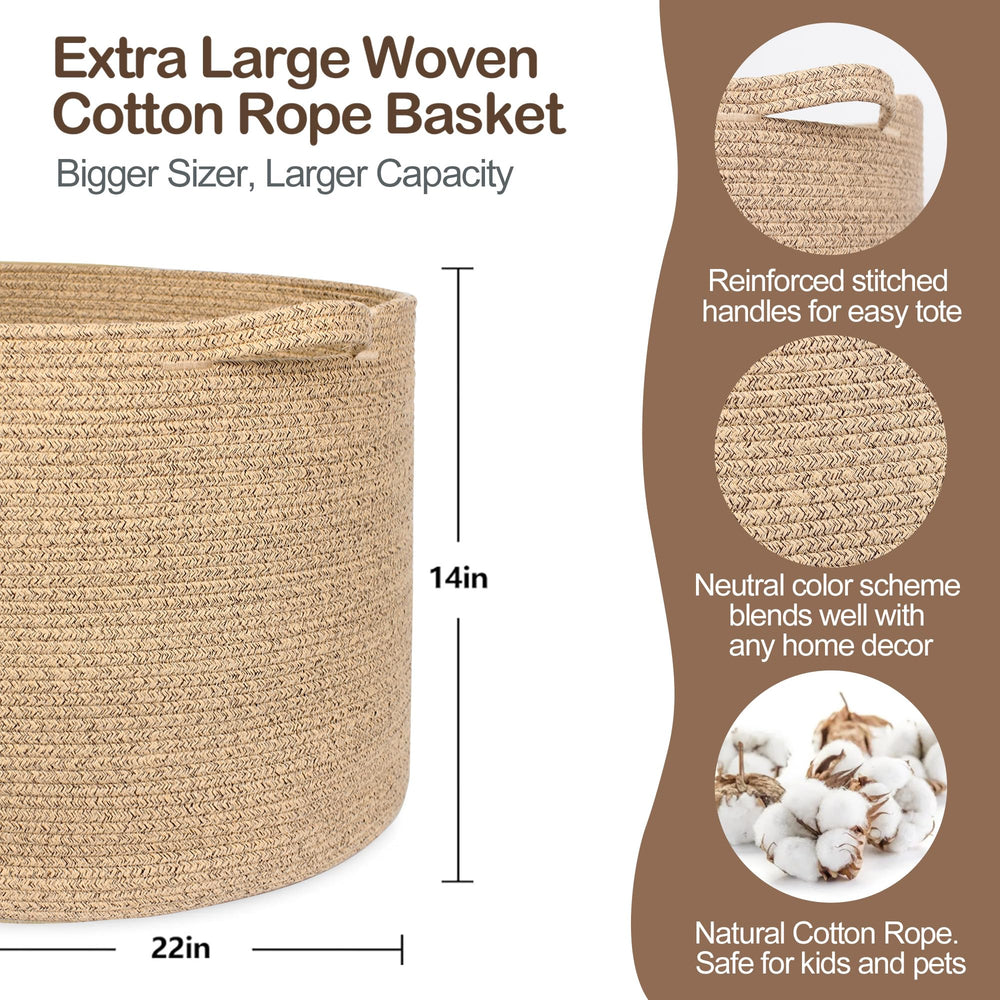 MEGASKET large wicker basket handles visible, perfect for toy organization.