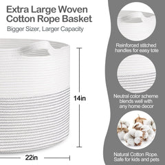 MEGASKET XXXL cotton rope material highlights durable, safe daily storage.