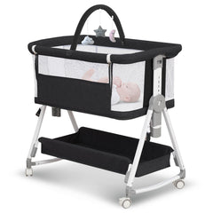 MEICHYUN 3-in-1 bassinet standalone for bedside or nursery use.