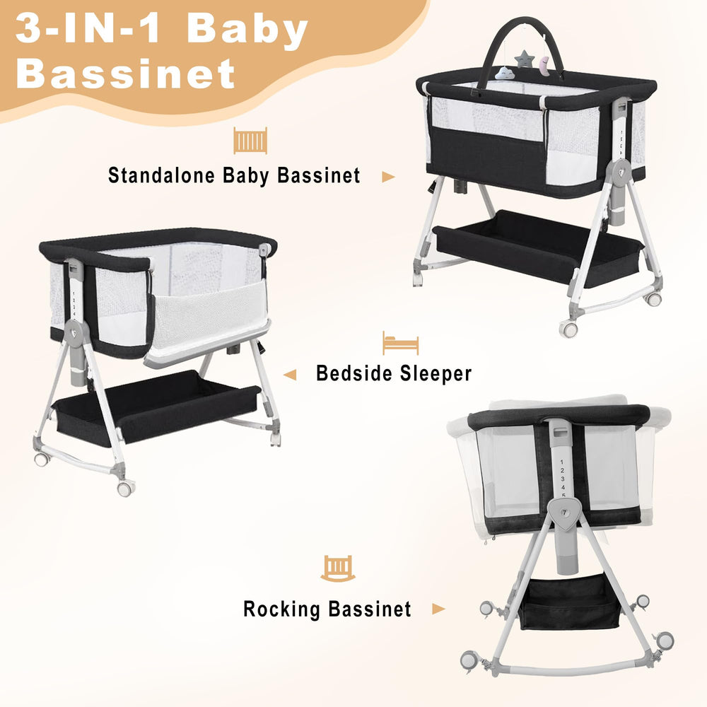 MEICHYUN bedside sleeper attachment provides close nighttime access.