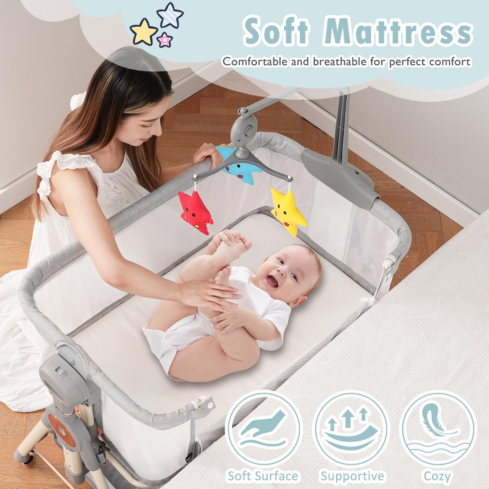 MEICHYUN full mesh design provides breathable visibility for baby