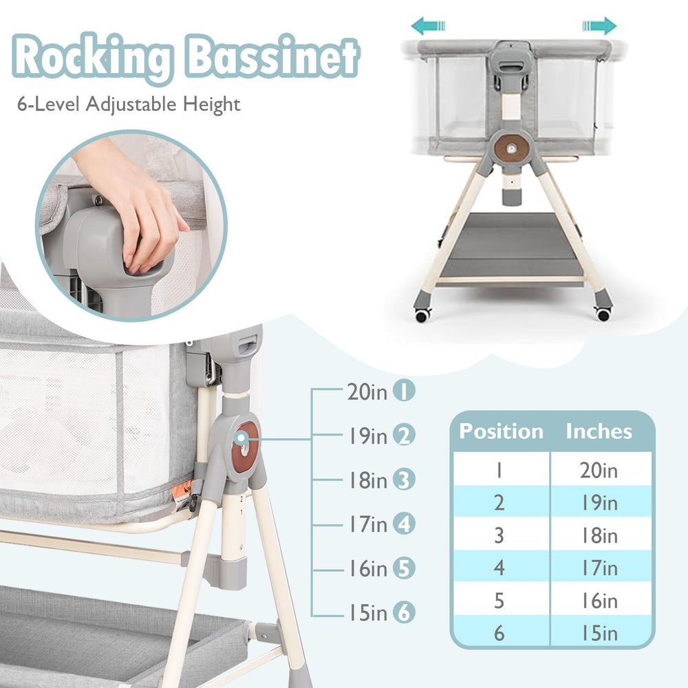 MEICHYUN storage basket and wheels for nighttime essentials