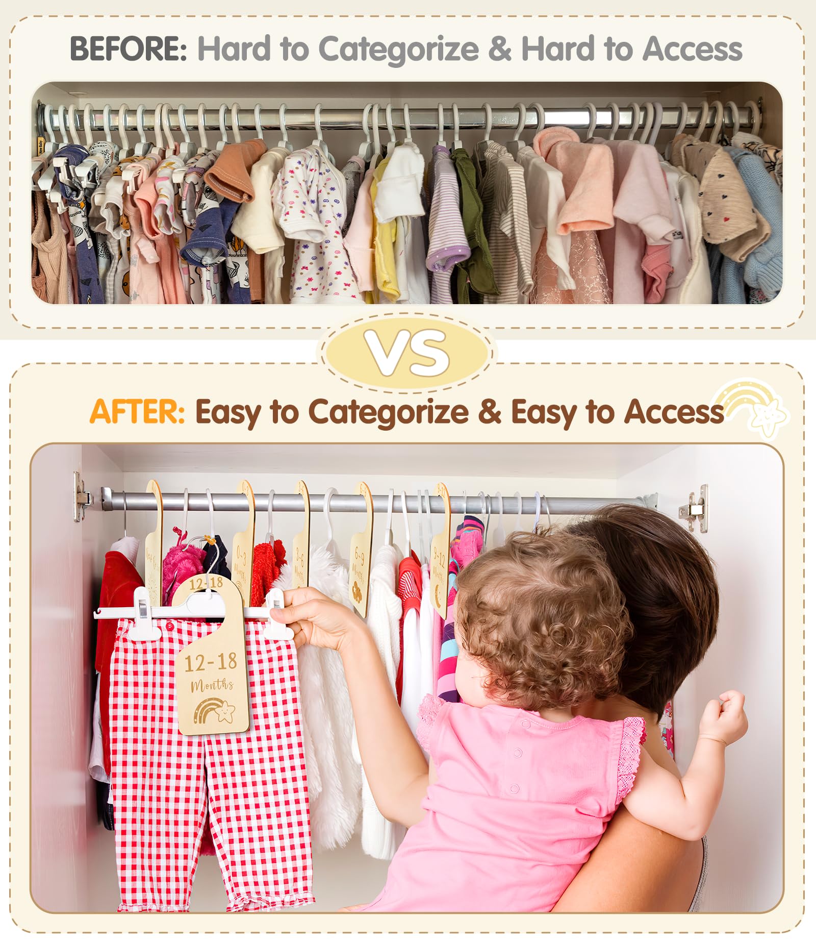 MEILIDY divider pack in box showcases gift-ready nursery organization idea.
