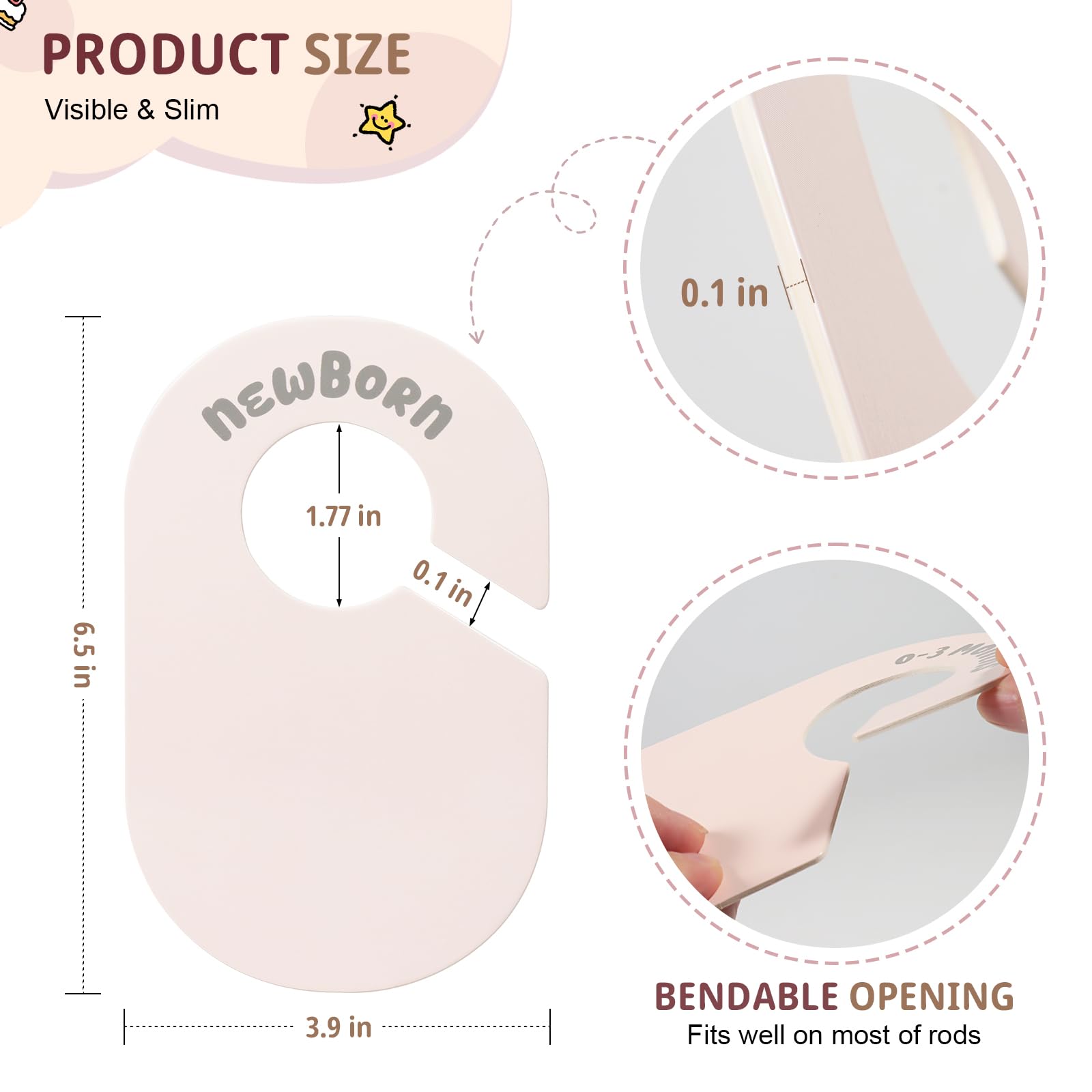 Meilidy baby closet dividers color palette enhances nursery decor and order.