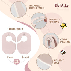 Meilidy baby closet dividers double-sided prints aid fast size recognition.