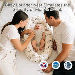 Meindoovm baby lounger adjustable buckle grows with baby for longer use.