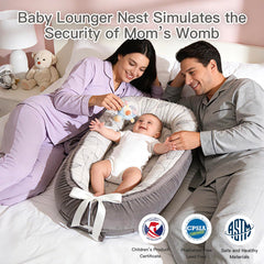 Meindoovm baby lounger breathable materials keep baby comfy during awake time