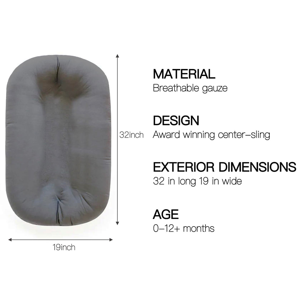 Meindoovm Baby Lounger breathable organic cotton fabric for gentle touch.