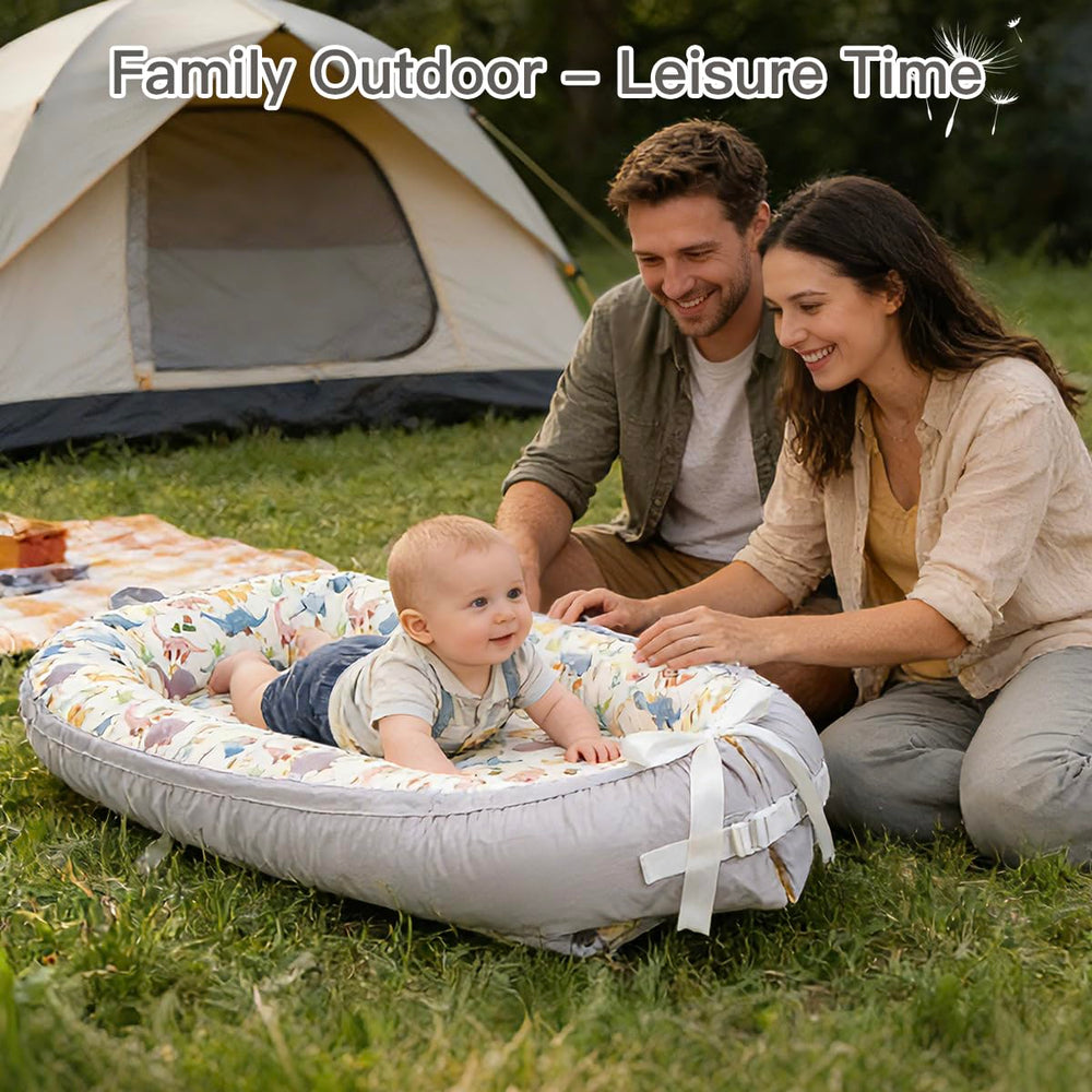 Meindoovm baby lounger cleanable cover – machine washable for quick cleanup.
