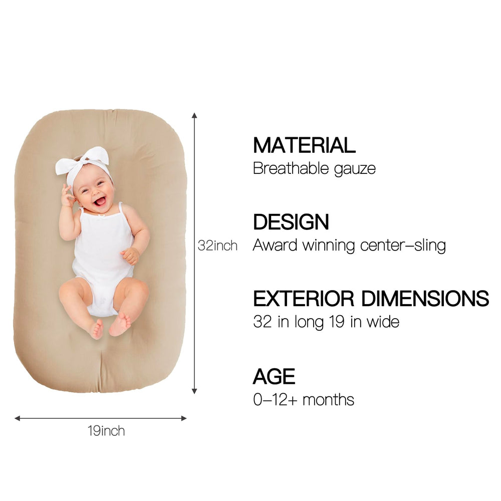 Meindoovm Baby Lounger in cozy indoor setup shows safe, supervised awake-time play.