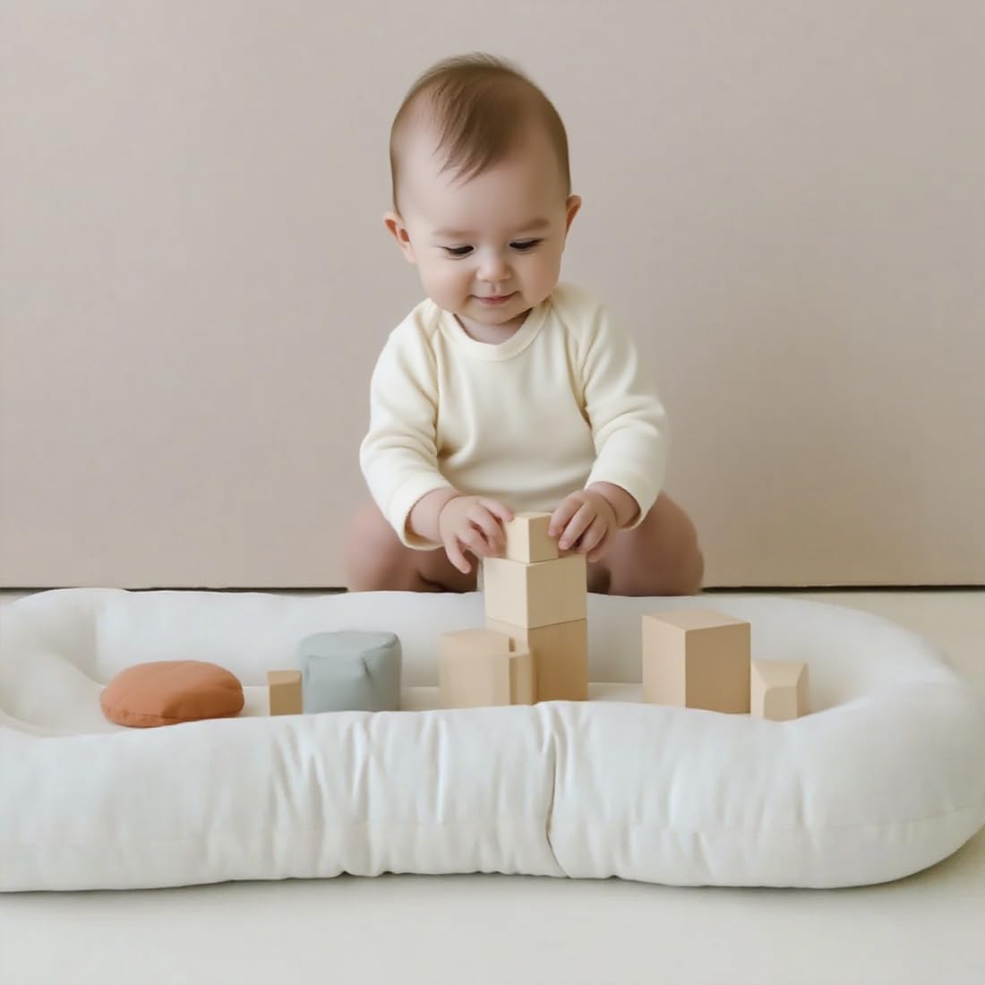 Meindoovm baby lounger machine-washable cover, easy cleaning after messes