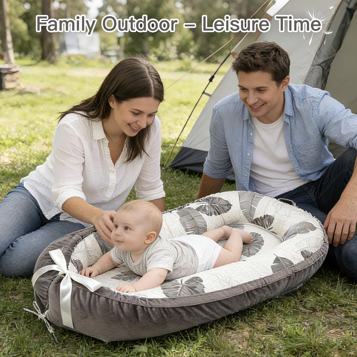 Meindoovm baby lounger newborn to 24 months suitable.