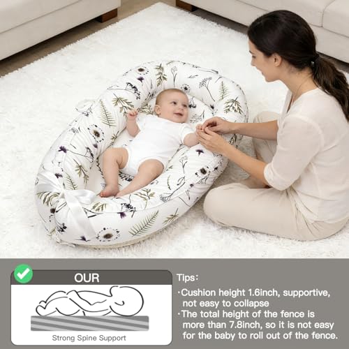 Meindoovm Baby Lounger reversible design offers two looks in one