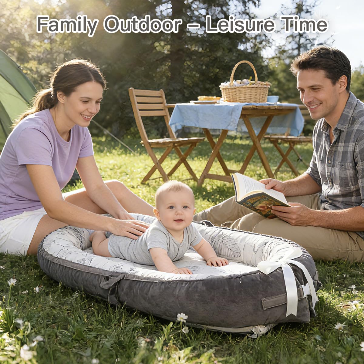 Meindoovm baby lounger supervised-use design supports gentle playtime