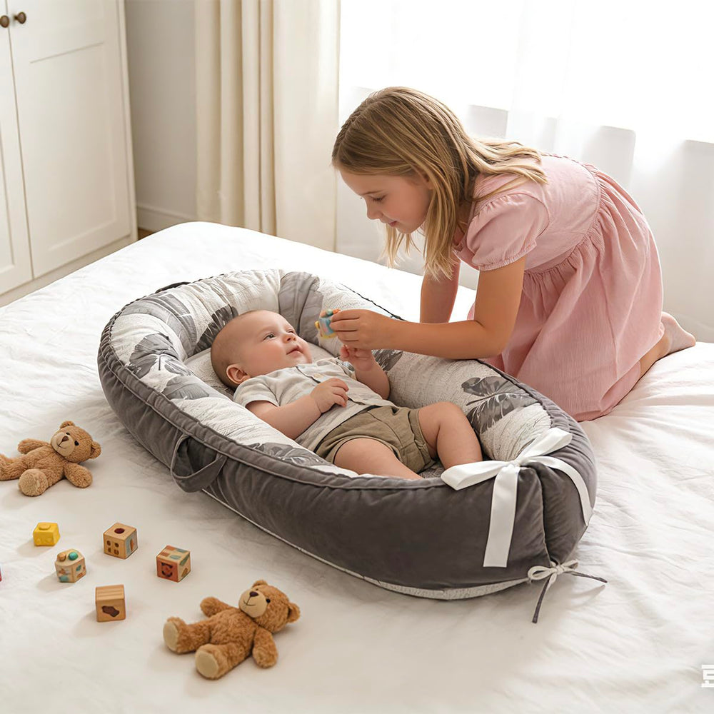 Meindoovm baby lounger ideal for tummy time and diaper changes.