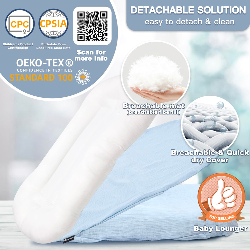 Meindoovm infant lounger breathable soft fabric for comforting newborns.