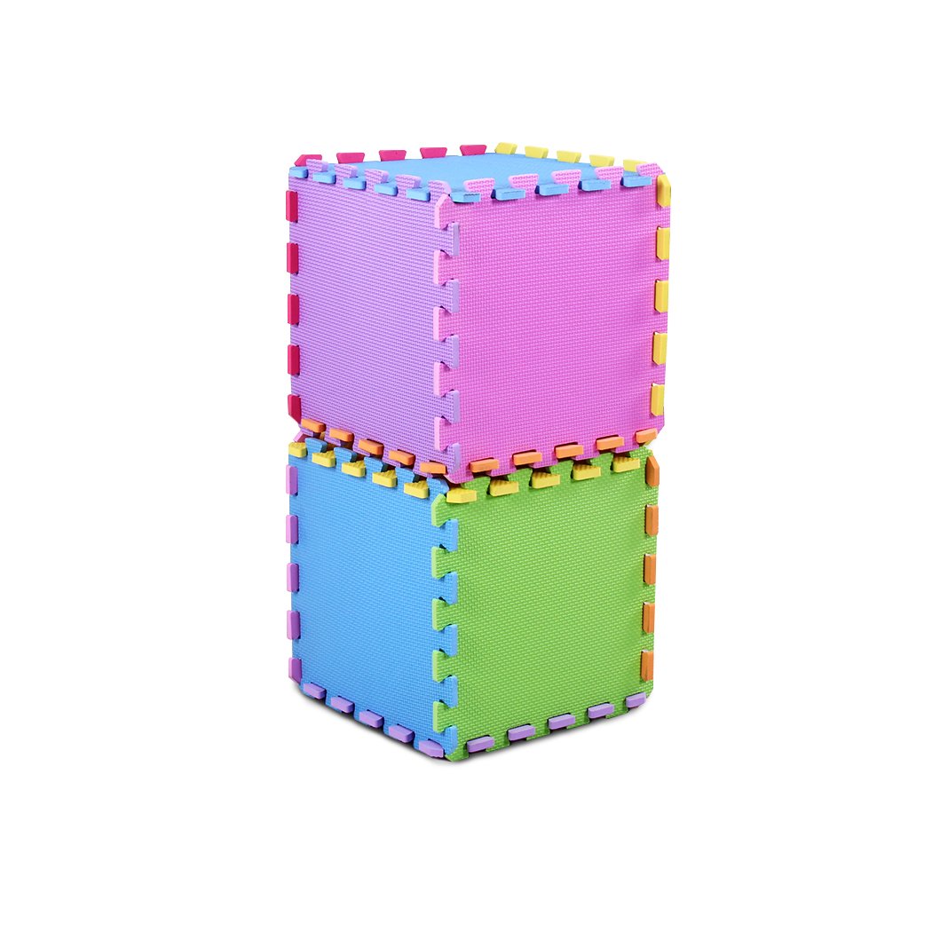 Meiqicool puzzle mat multi-color tiles enable customizable room decor.