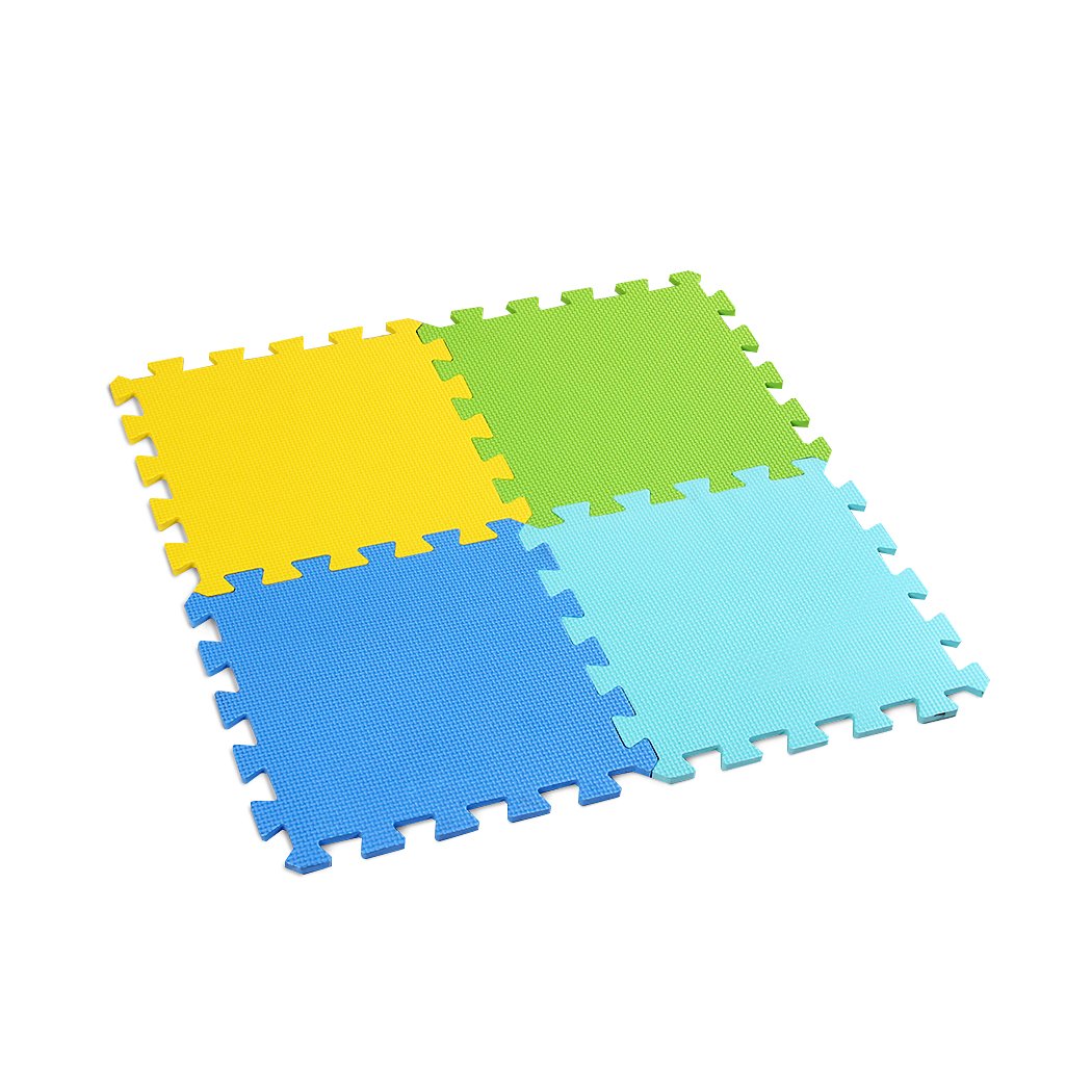 Meiqicool interlocking tiles illustrate simple, quick setup for play areas.