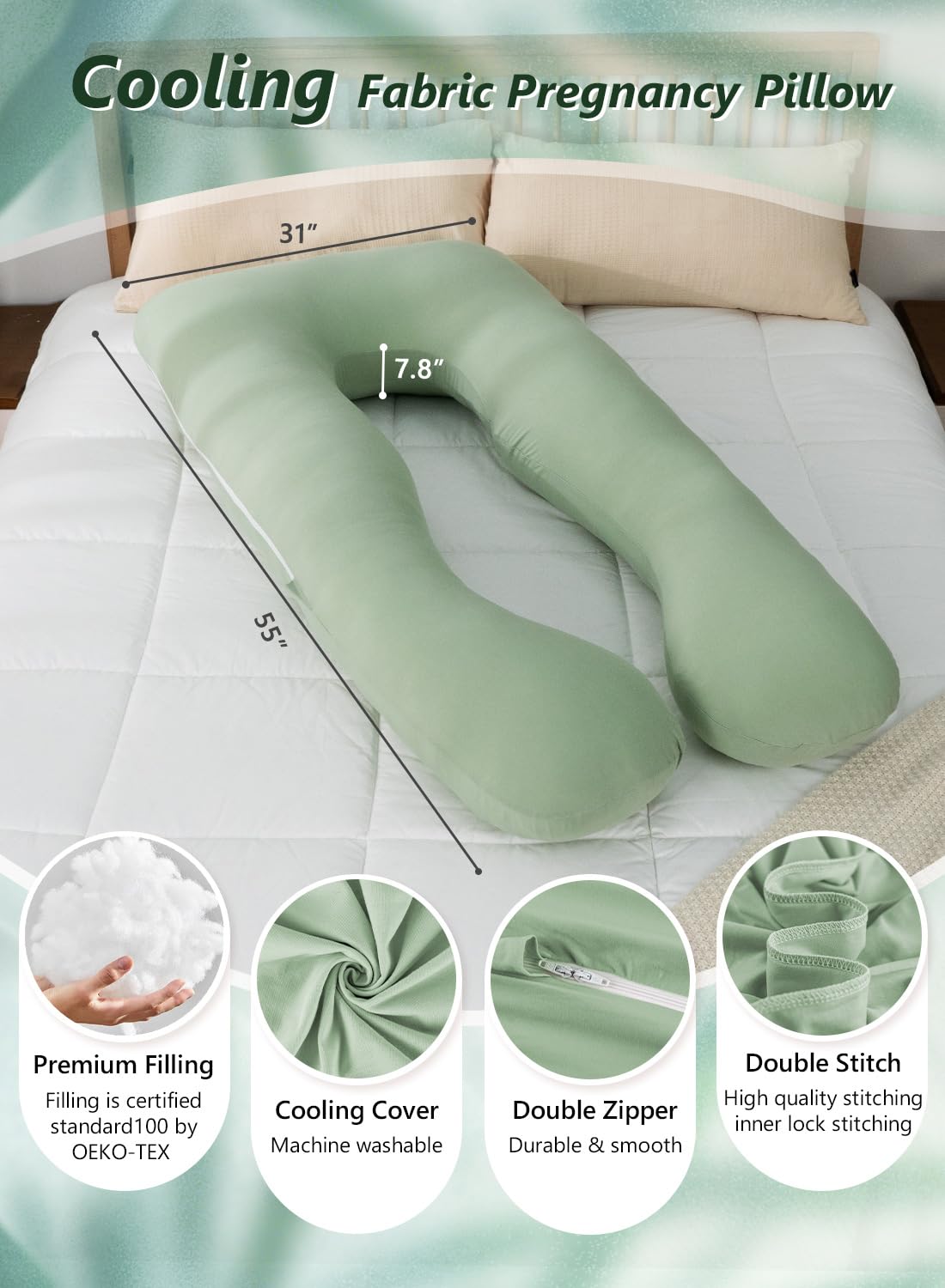Meiz multifunctional body pillow replaces multiple pillows for back, knee, and neck comfort.