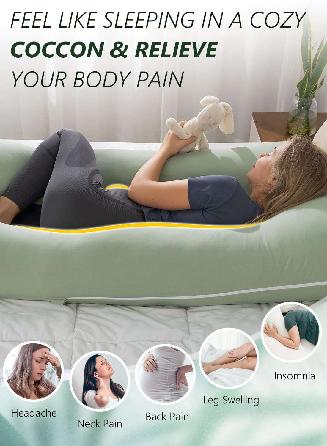 Meiz back and hip support during sleep
