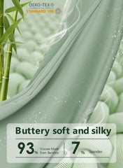 Meiz bamboo cover closeup shows breathable moisture-wicking fabric