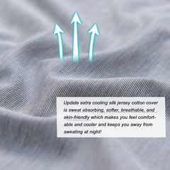 Meiz cooling-silk-jersey-cover delivers breathable cooling for night comfort.