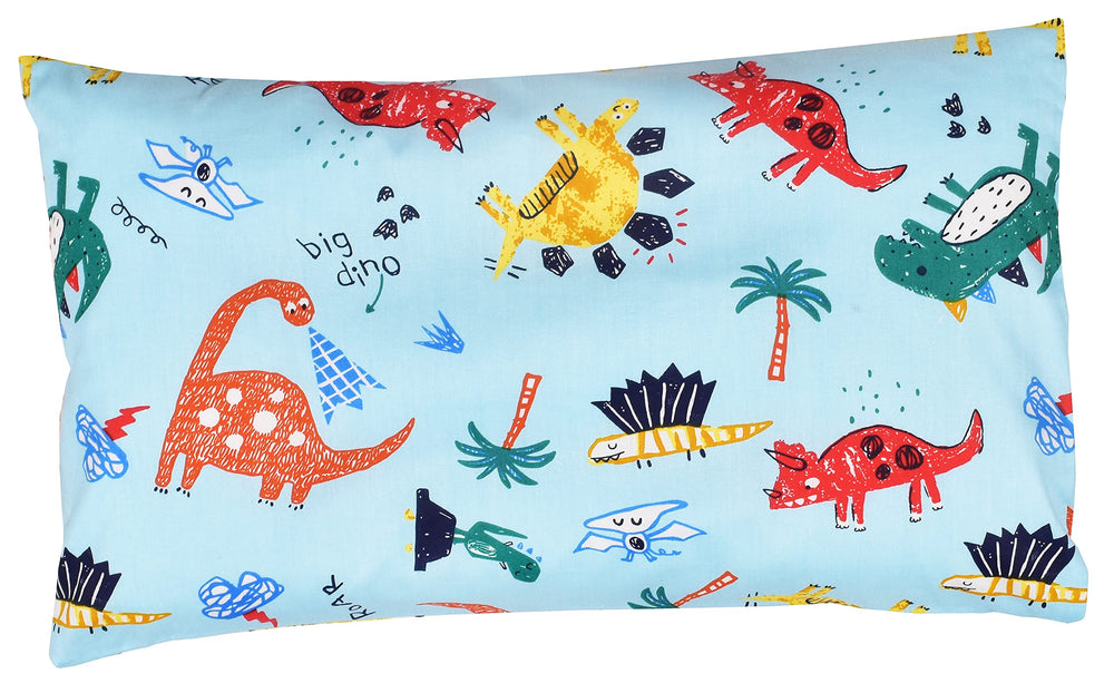 MEJU Dinosaur pillowcase 13x19 with plush comfort and fun design