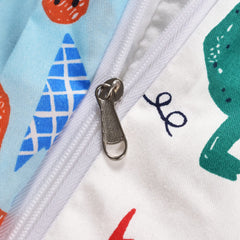 MEJU Dinosaur soft 100% cotton fabric detail for all-season sleep
